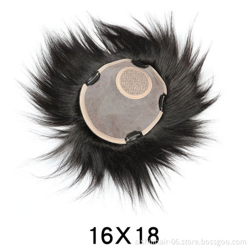 High-quality All Hand-made Human Hair Toupee for Men